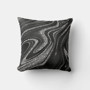 Sparkle Silver Glitzer Kissen