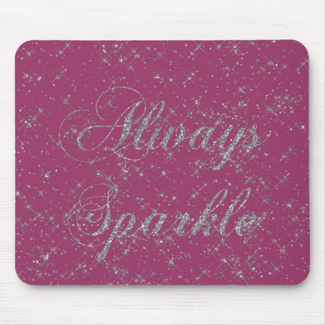 Sparkle Silver Glitzer Mousepad (Vorne)