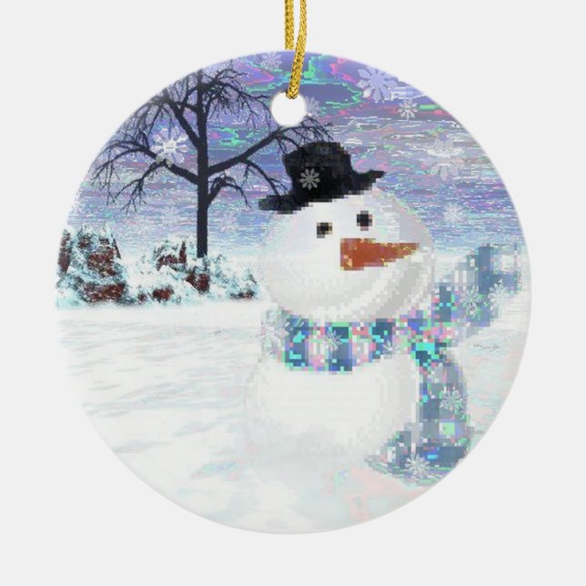 Sparkle Snowman Keepake Ornament (Vorne)
