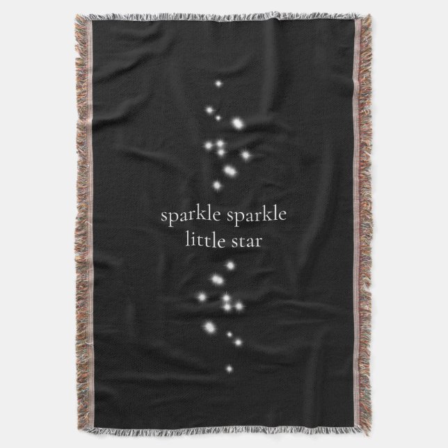 Sparkle Sparkle Little Star Black Starlight Decke (Vorderseite Vertikal)