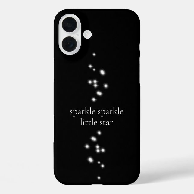 Sparkle Sparkle Little Star Black Starlight iPhone 16 Plus Hülle (Rückseite)
