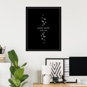 Sparkle Sparkle Little Star Black Starlight Poster