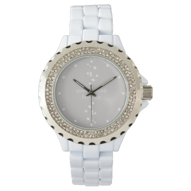 Sparkle Sparkle Little Star Silver Grau Starlight Armbanduhr (Vorderseite)