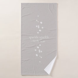 Sparkle Sparkle Little Star Silver Grau Starlight Badhandtuch Set