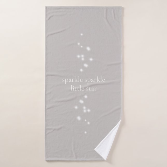 Sparkle Sparkle Little Star Silver Grau Starlight Badhandtuch Set (Badehandtuch)