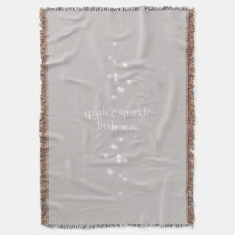 Sparkle Sparkle Little Star Silver Grau Starlight Decke