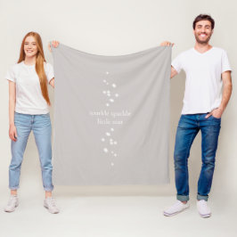 Sparkle Sparkle Little Star Silver Grau Starlight Fleecedecke
