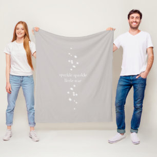 Sparkle Sparkle Little Star Silver Grau Starlight Fleecedecke