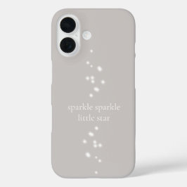 Sparkle Sparkle Little Star Silver Grau Starlight iPhone 16 Hülle