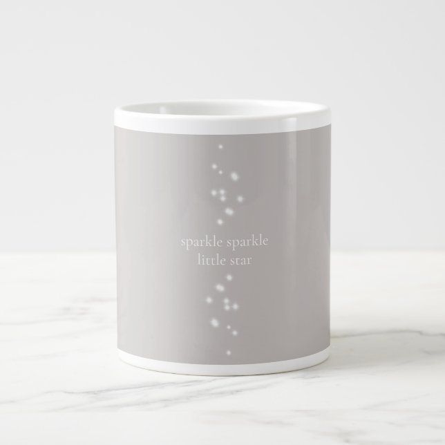 Sparkle Sparkle Little Star Silver Grau Starlight Jumbo-Tasse (Vorderseite)