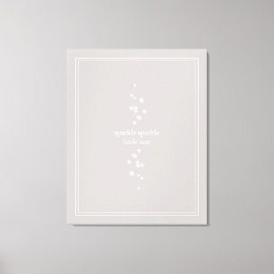 Sparkle Sparkle Little Star Silver Grau Starlight Leinwanddruck