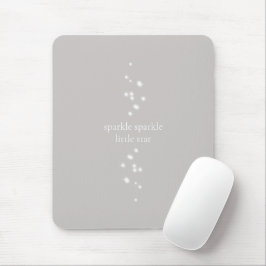 Sparkle Sparkle Little Star Silver Grau Starlight Mousepad