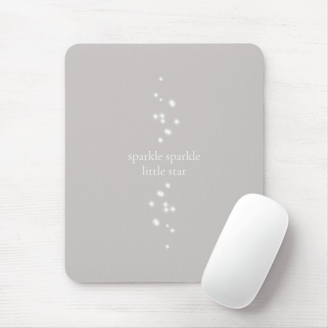 Sparkle Sparkle Little Star Silver Grau Starlight Mousepad (Mit Mouse)