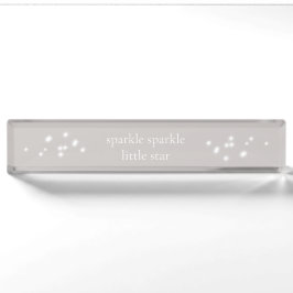 Sparkle Sparkle Little Star Silver Grau Starlight Namensplakette