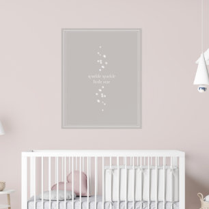 Sparkle Sparkle Little Star Silver Grau Starlight Poster