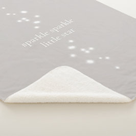 Sparkle Sparkle Little Star Silver Grau Starlight Sherpadecke
