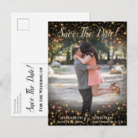 Sparkle Stars Foto Overlay Wedding Save the Date
