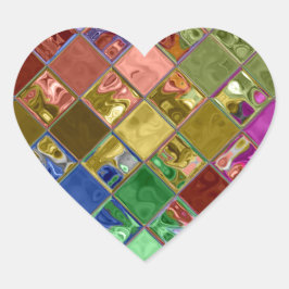 Sparkle Tiles Mosaik Art Herz-Aufkleber