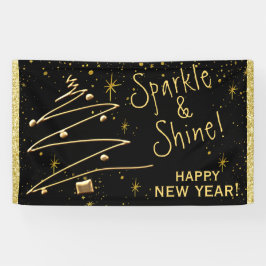 Sparkle und Shine, ein glücklicher Sylvester Banner