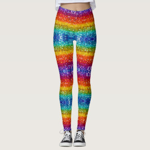 Sparkle und Shine mit Rainbow-Sequin-Glitzer Leggings
