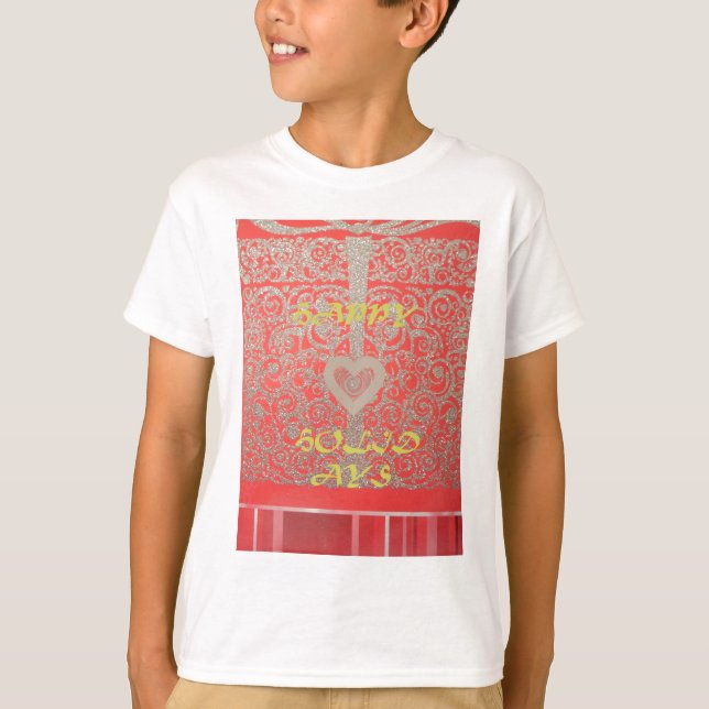 Sparkle und Shine: Roter Glitzer Herzlichen Glückw T-Shirt (Vorderseite)