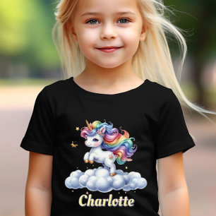 Sparkle unicorn magischer Cloud-Name schwarz T-Shirt