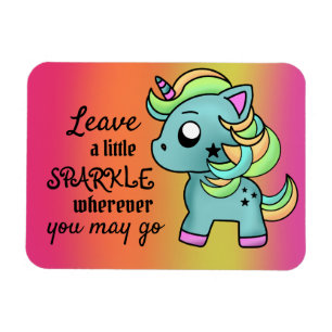 Sparkle Unicorn Star Hübsches Glück Niedlich Magnet