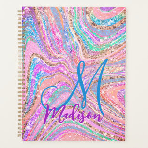 Sparkle unicorne arc-en-ciel marbling art