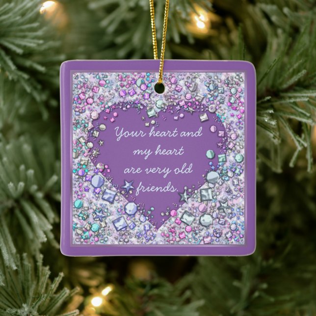 Sparkle wertvolle Edelsteine Keramikornament (Baum)