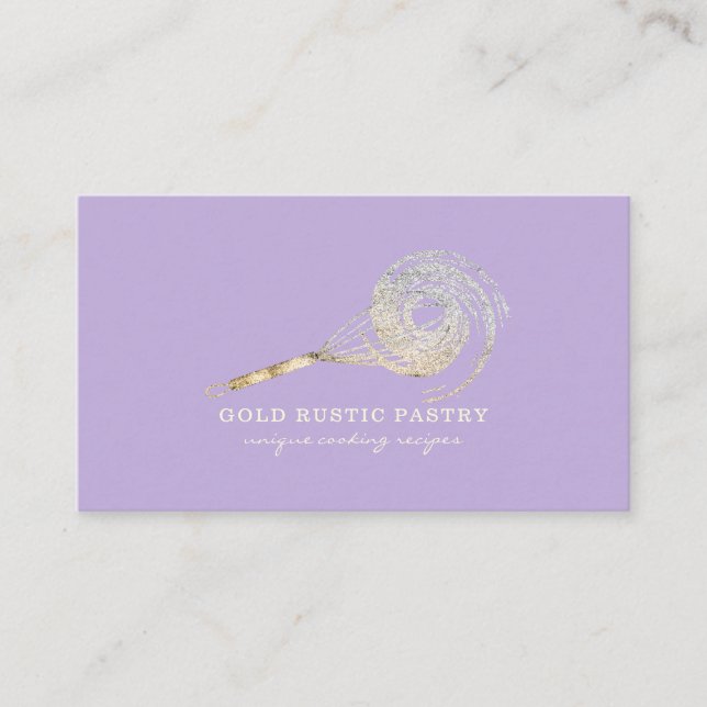 Sparkle Whisk Glitzer Goldbrasse Glitz lila Visitenkarte (Vorderseite)