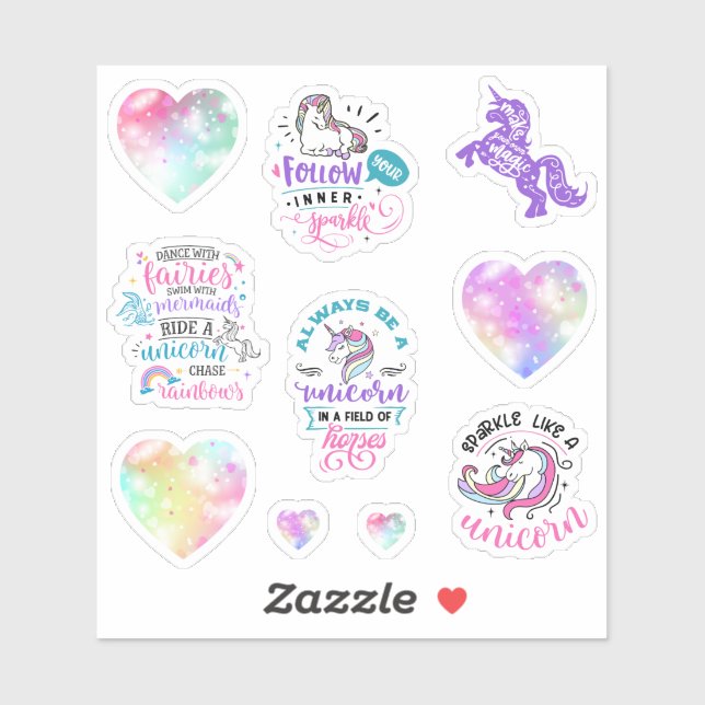Sparkle wie ein Einhorn Aufkleber (Blatt)