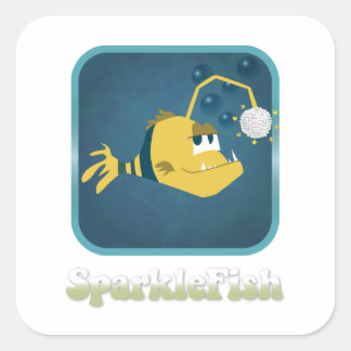SparkleFish-Aufkleber Quadratischer Aufkleber
