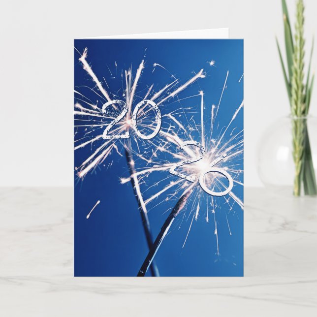 Sparkler 2026 feiertagskarte (Vorderseite)