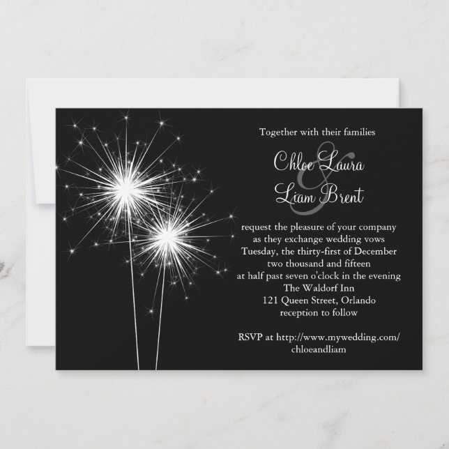 Sparkler Faire-part de mariage 2 (Devant)