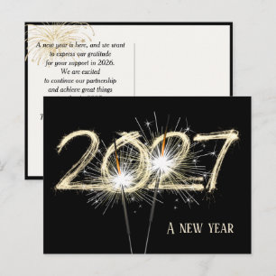 Sparkler für Geschäftsjahre 2026 Postkarte