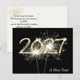 Sparkler im Geschäftsjahr 2026 Postkarte