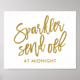 Sparkler Send-off Sign-EDITABLE COLOR - Kalligraph Poster