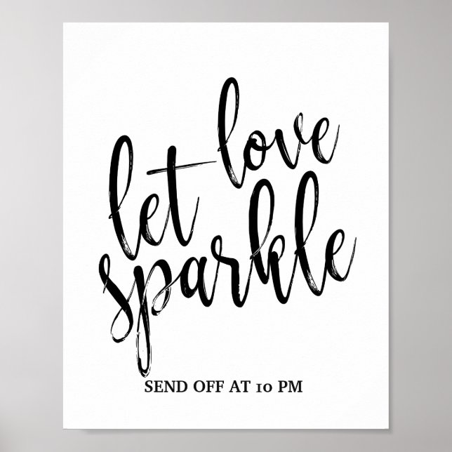 Sparkler Senden von Schwarz und Weiß 8x10 Zeichen Poster (Vorne)