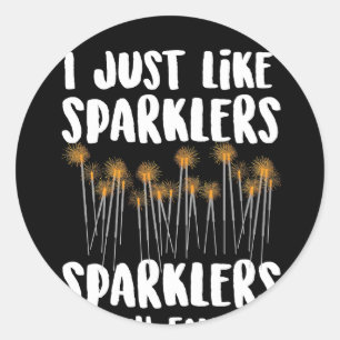 Sparklers meine Lieblings-am 4. Juli Feuerwerke Runder Aufkleber