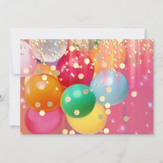Sparkles and Balloons  Mitteilungskarte