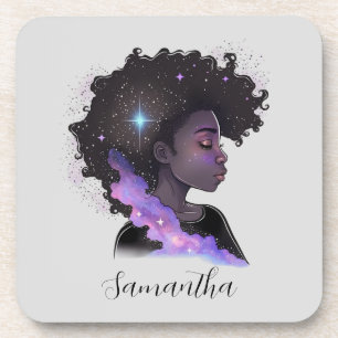 Sparkling Afro Woman Getränkeuntersetzer