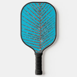 Sparkling Aqua Blue Glitzer Pickleball Schläger