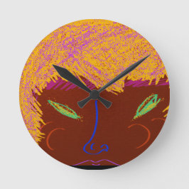 Sparkling Beauty Queen Bandana Runde Wanduhr
