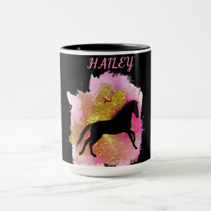 SPARKLING BLACK HORSE PERSONALISIERTE COMBO-TASSE TASSE