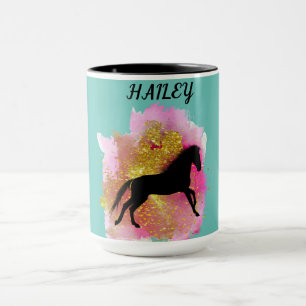 SPARKLING BLACK HORSE PERSONALISIERTE COMBO-TASSE TASSE