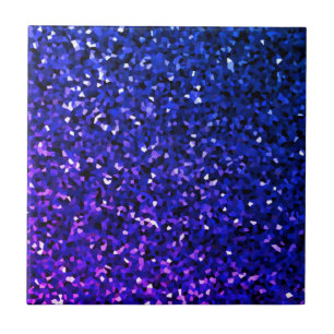 Sparkling Blue Glittery Ombre Aquamarines Geschenk Fliese