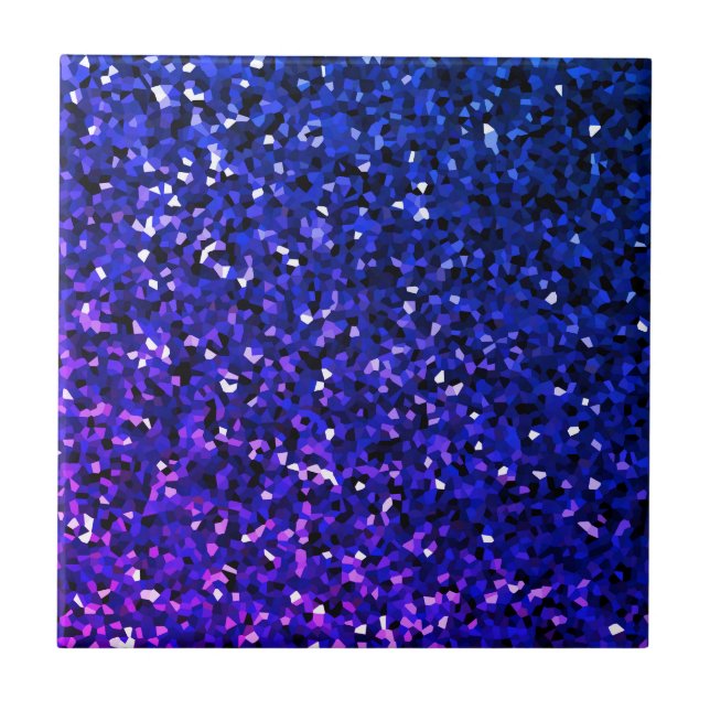 Sparkling Blue Glittery Ombre Aquamarines Geschenk Fliese (Vorderseite)