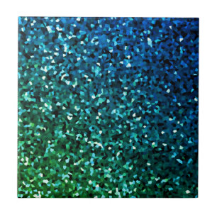 Sparkling Blue Green Glittery Geschenk farbenfroh  Fliese
