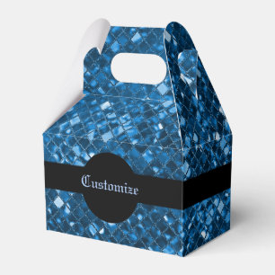Sparkling Blue Mosaic Muster Gable Favor Box Geschenkschachtel
