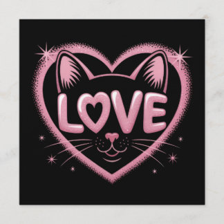Sparkling Cat Love Einladung